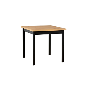 Table à Manger MAX avec piètement Noir - Noyer Clair