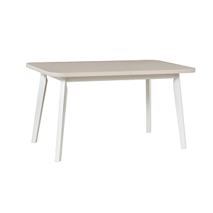Table à Manger OSLO avec piètement Blanc - Taupe