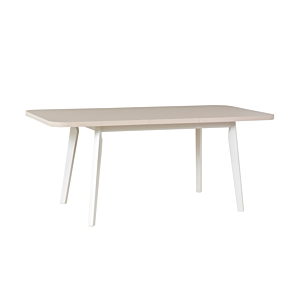 Table à Manger OSLO avec piètement Blanc - Taupe