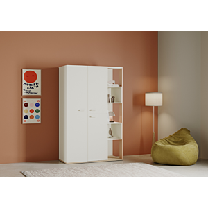 Armoire CAMILLIA 3 Portes Et 5 Niches - Beige