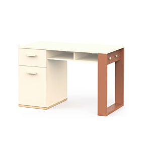 BUREAU CAMILLIA 1PORTE +1 TIROIR+ 2NICHES - Beige Promos printemps