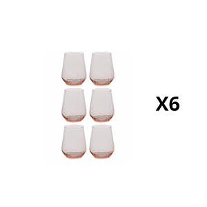 Set De 6 Verres à Eau ALEGRA 42cl - Rose