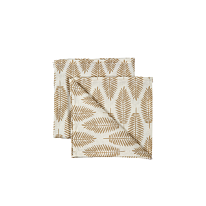 Pack Serviettes FALL Motifs Feuilles - Beige / Blanc Nappe et serviettes