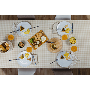 Pack Serviettes FALL Motifs Feuilles - Beige / Blanc