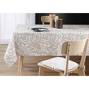 NAPPE SANDY Microfibre imprimée 140x240cm - Beige