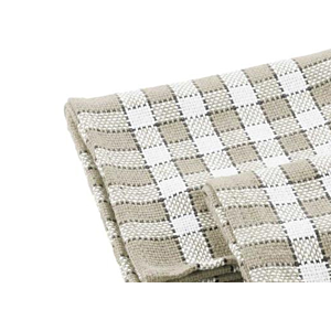 Lot De 3 Serviettes De Table - Beige / Blanc