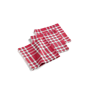 Lot De 3 Serviettes De Table - Rouge Nappe et serviettes