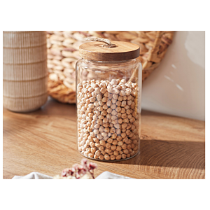 BOCAL AVEC COUVERCLE ACACIA 17cm - Blanc
