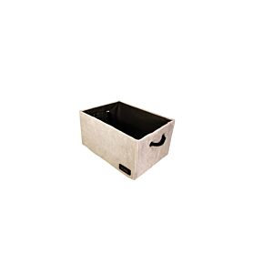Boite De Rangement Côtelé Avec Couvercle 38.5x28.5x21.5cm - Beige Accessoires-rangements