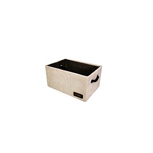 Boite De Rangement Côtelé Avec Couvercle 33.5x23.5x18cm - Beige Accessoires-rangements