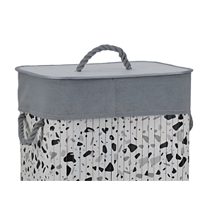 Panier Mosaïque Avec Couvercle 41x31x59cm - Multicouleur