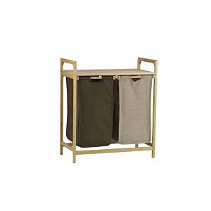Paniers À Linge -64x33x73cm - Noir / Blanc Accessoires-rangements