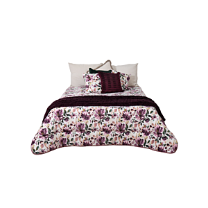 Couette Flanelle Fleurs Double Face Mouton - Multicouleur Promos printemps