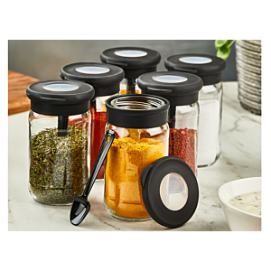Set De 6 Pots D'Épices - Gris