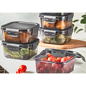 Set De 6 Boîtes De Conservation 17cm - Noir