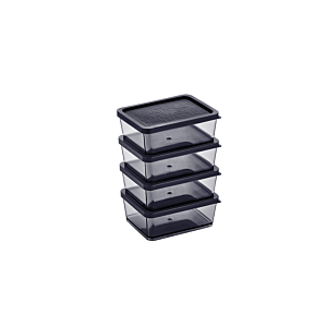 Set De 4 Boîtes De Conservation Bon Bon Mini - Gris Rangement cuisine