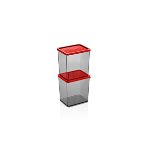 Set De 2 Boîtes De Conservation Bon Bon Mini - Rouge Rangement cuisine