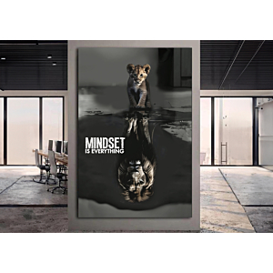 Tableau Mindset De Lion 40x60cm Sans Cadre - Multicouleur