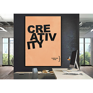 Tableau Creativity 40x60cm Sans Cadre - Orange