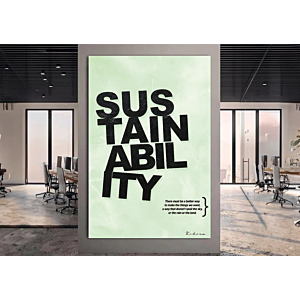 Tableau Sustainability 40x60cm Sans Cadre - Vert