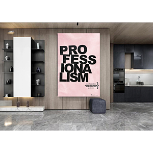 Tableau Professionalism 40x60cm Sans Cadre - Rose