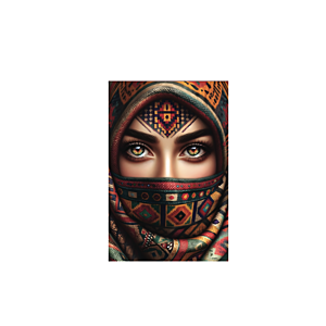 Tableau Regard berber 60x90cm Sans Cadre - Multicouleur Tableaux