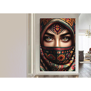 Tableau Regard berber 60x90cm Sans Cadre - Multicouleur