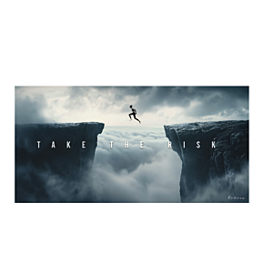Tableau TAKE THE RISK 120x60cm - Multicouleur Tableaux