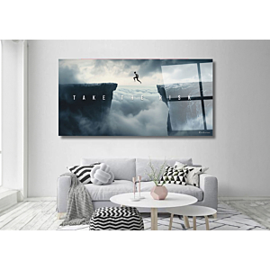 Tableau TAKE THE RISK 120x60cm - Multicouleur