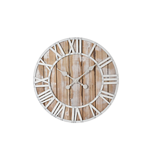 Horloge Murale Avec Chiffres Romains - Maron / Blanc Décoration murale-ramadan
