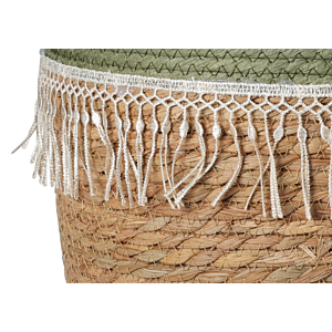 Ensemble De Paniers Rond 3 Pièces - Beige / Vert