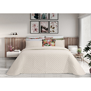 Set Couvre Lit ALANA Avec Taie D'oreiller - Beige
