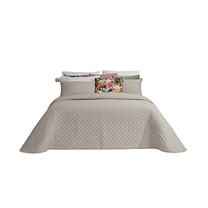 Set Couvre Lit ALANA Avec Taie D'oreiller - Taupe Parures de lits