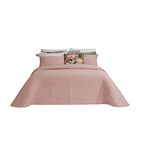 Set Couvre Lit ALANA Avec Taie D'oreiller - Rose Parures de lits