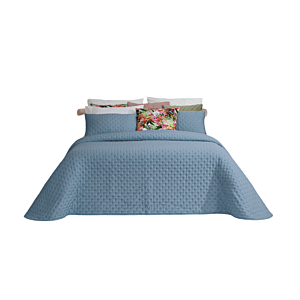 Set Couvre Lit ALANA Avec Taie D'oreiller - Bleu Parures de lits