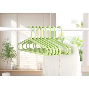 Set de 6 cintres en plastique pour enfant - Multicouleur