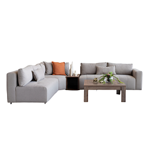 Salon NEW RYAD Toile Avec Table De Coin - Beige