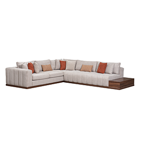 SALON NEW ELEGENT Droit - Taupe Sofa-printemps