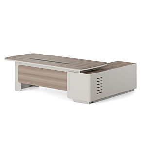 Bureau Présidentiel VEGA PRO - Chêne / Beige Bureau Professionnel