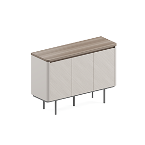 Élément Bas VEGA PRO 3 Portes - Chêne / Beige Rangement professionnel