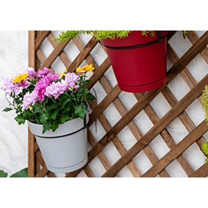 Pot Capri + Réservoir D'eau 20cm - Gris clair