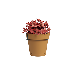 Pot Capri + Réservoir D'eau 20cm - Jaune Miel Décorations