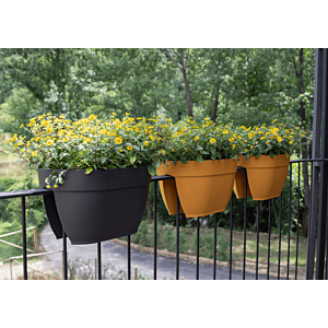 Pot Capri Campana pour balcon 40cm - Jaune Miel