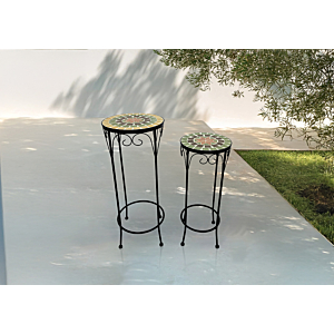 SET DE 2 TABLES GIGONE Rondes CLASSIC CHARM - Multicouleur