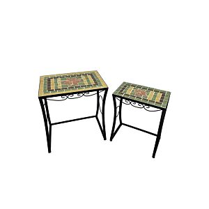 SET DE 2 TABLES GIGONE CLASSIC CHARM – Multicouleur Meubles jardin