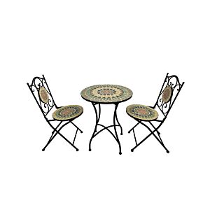 SET MOSAÏQUE TABLE + 2 CHAISES CLASSIC CHARM - Multicouleur Ensemble table et chaise de jardin