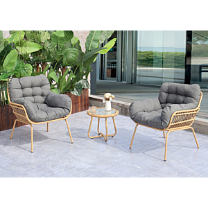 Set BALCON NEW LA VIDA + Table Basse - Gris