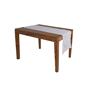 CHEMIN DE TABLE EN TISSU COTON 40x150CM - Blanc Nappe et serviettes