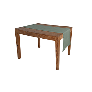 CHEMIN DE TABLE EN TISSU COTON 40x150CM - Vert Nappe et serviettes