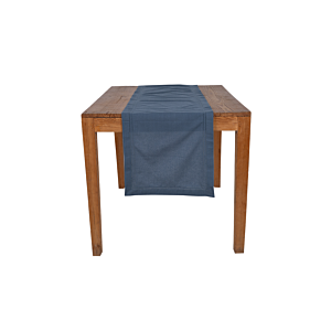 CHEMIN DE TABLE EN TISSU COTON 40x150CM - Bleu